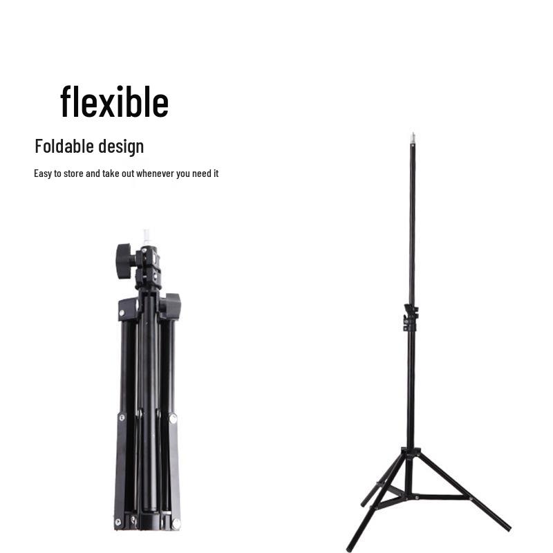 Mobile Live Broadcast Tripod Stand 2.1 - Camera & Light Floor Stand with 1/4" Mount, 0.5-1.6m Height Photography Equipment.
