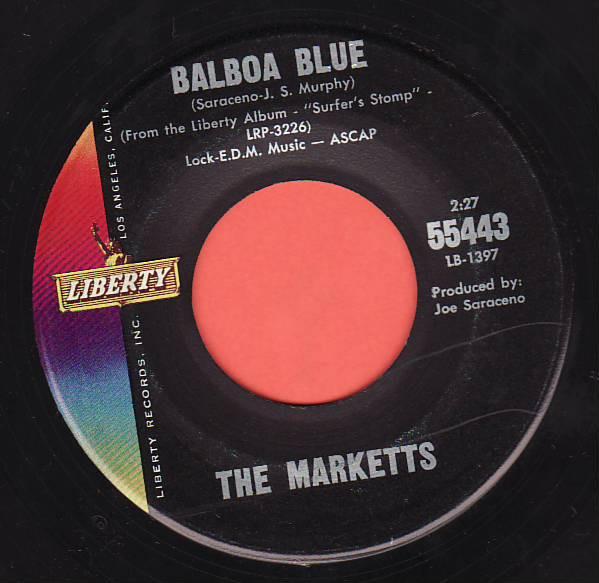 

7inch Record MARKETTS - Balboa Blue / Stompede 55443 Liberty 1962 US Rock Used