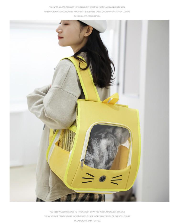 Large Capacity Portable Pet Shoulder Backpack for Cats and Dogs