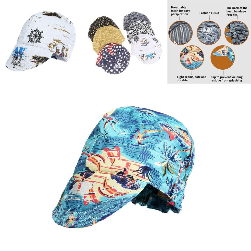 Umfriend Breathable Cotton Welding Cap With Heat Resistance And Dust Protection