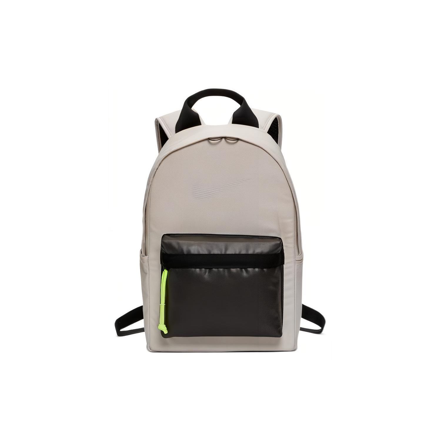 Nike Logo Print Patchwork Element Zipper Closure Backpack Unisex Backpack Light-Gray BA6057-008 Light Gray