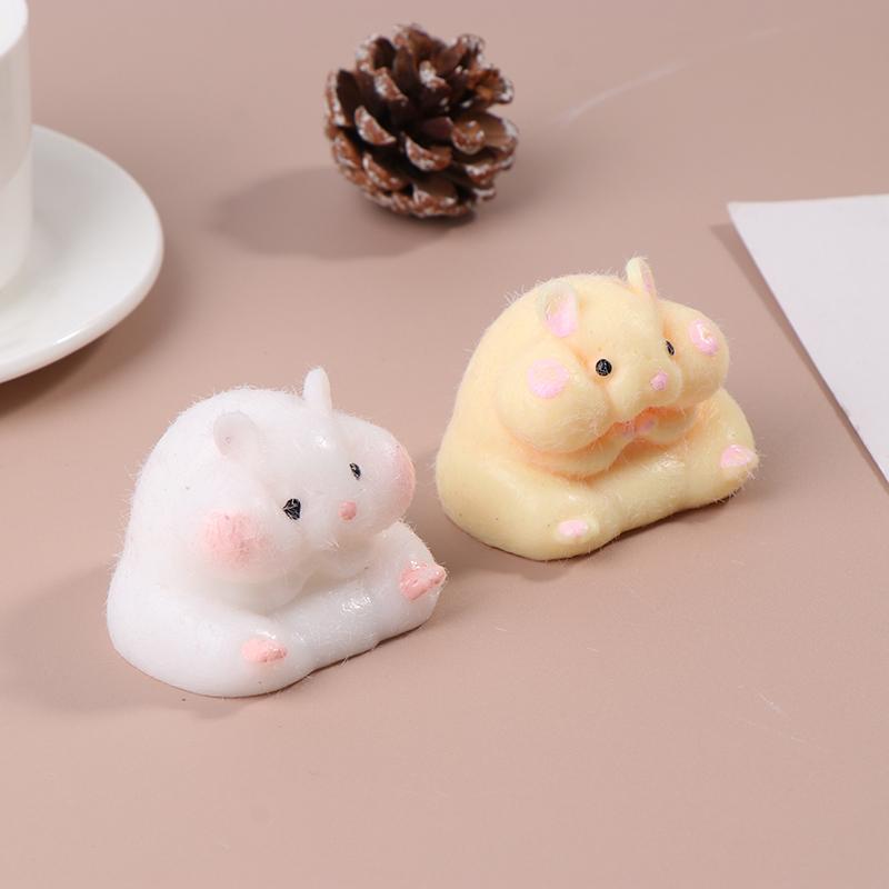 Super Soft Cute Q-Bullet Simulated Hamster  Toy Mini  Toys Kawaii Stress Relief Squeeze Toy Tpr Decompression Toy