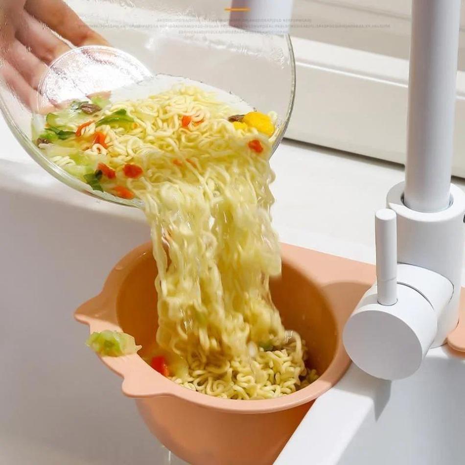 Circular Cartoon Cat Sink Filter Screen Household Fruit And Vegetable Drainage Basket Filter Frame Sponge Frame Tool Accessories