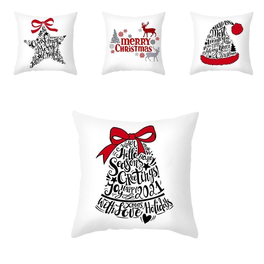 Cheerful Christmas Themed Pillow Case Cushion Cover For Joyful Holiday Decor