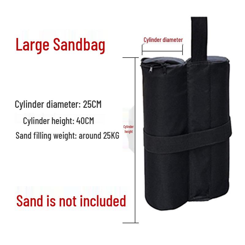 In-Stock Black Oxford Cloth Weighted Sandbag for Outdoor Tent Canopies