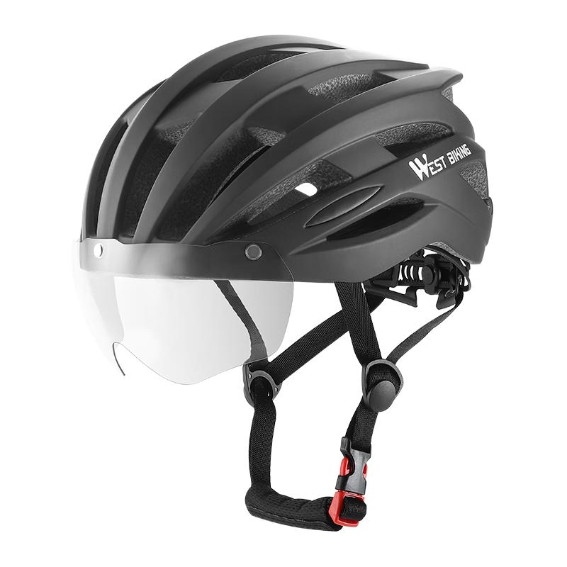 

West Biker Integrated Cycling Helmet with Wind Lens