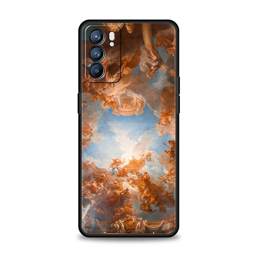 Mona Lisa Van gogh Oil Art Case For Oppo Find X6 X5 A54 A53 A52 A9 A15 A95 A17 A16 A76 A74 A57 Reno7 Reno6 Pro Plus 5G Cover