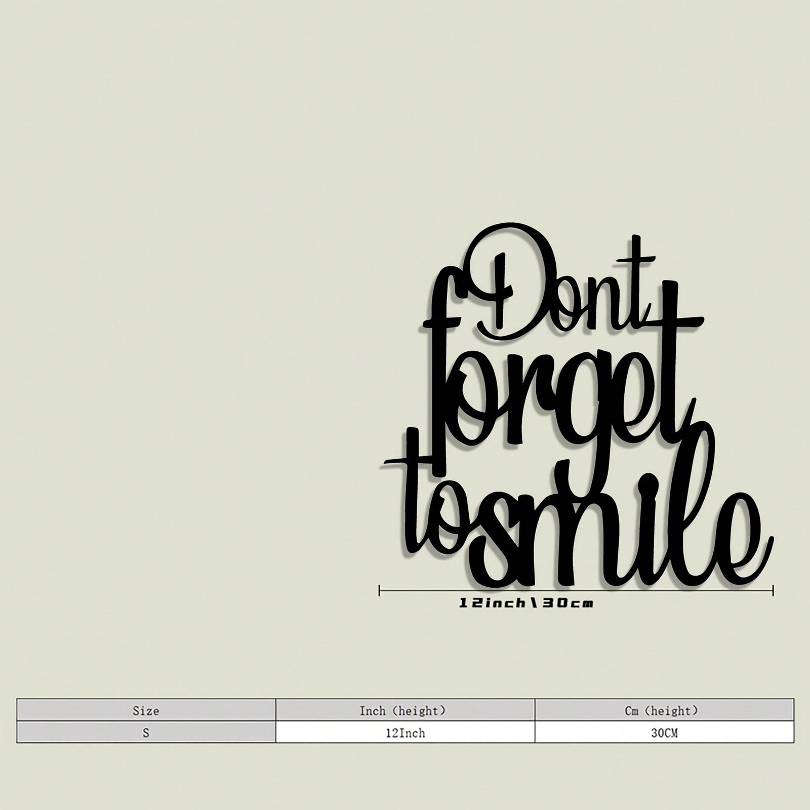 Vintage Metal Wall Art Sign Don t Forget To Smile Rustic Decor