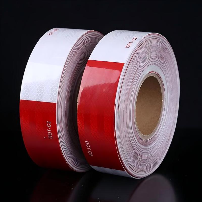 DAXTE Red & White Reflective Safety Tape
