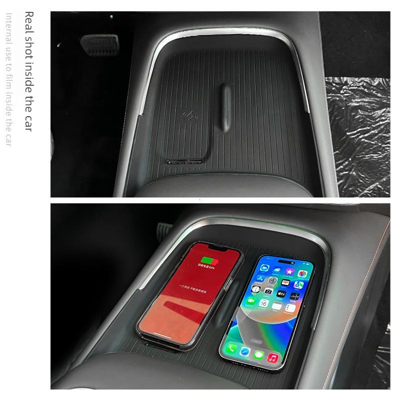 Car Center Control Wireless Charging Silicone Panel Silicone Anti-slip Mat for Deepal S07 S7 2023 2024 2025 Interior Accessories