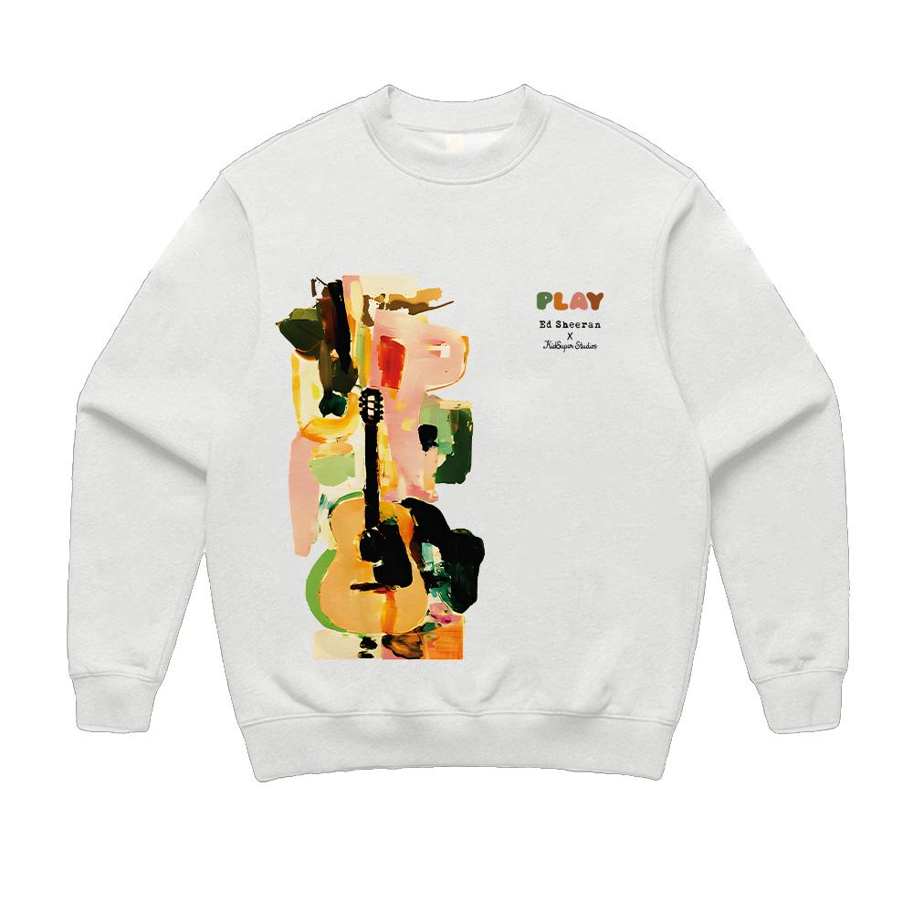 Ed Sheeran Play X KidSuper Bluza Akwarelowa Retro Harajuku Estetyczna Odzież Moda Damska Męska Jesień Długi Rękaw Streetwear