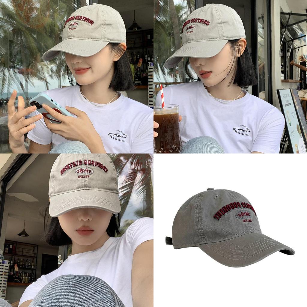Baseball Cap With Embroidered Letters For Casual Wear And Sun Protection