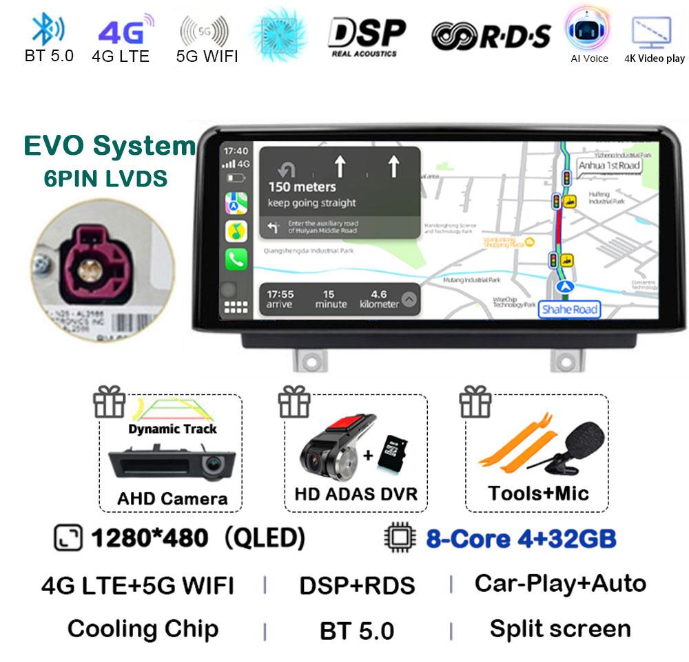 Android 14 Wireless Carplay Auto 10.25'' For BMW 1/2/3/4 Series F20/F21/F22/F30/F31/F32/F33/F34/F36 Car Radio Multimedia Stereo