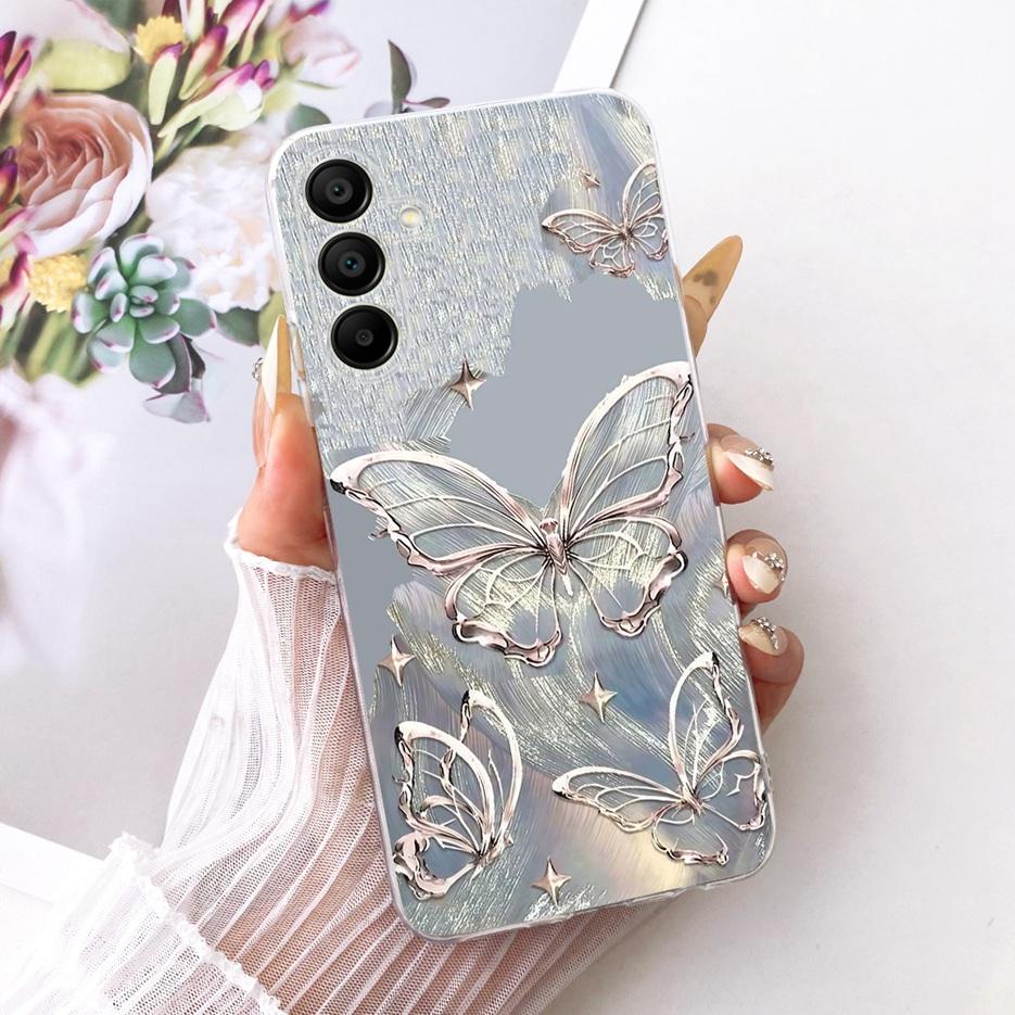Pro Samsung Galaxy A16 5G Pouzdro SM-A166B Luxusní malovaný kryt s motýlem Měkké silikonové pouzdro Pro Samsung A16 26 36 Galaxy A56