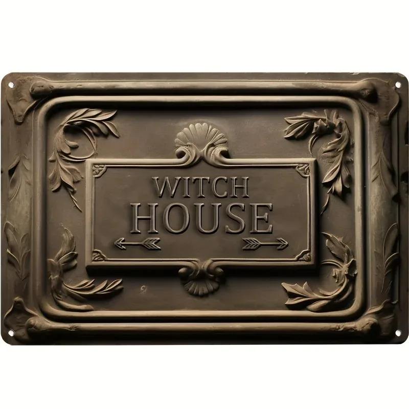 Metall Aluminium Schild Poster Haustor Badezimmer Wandplakette Dekoration Retro Shabby Schild Geprägter Stil Handwerk Blech Malerei