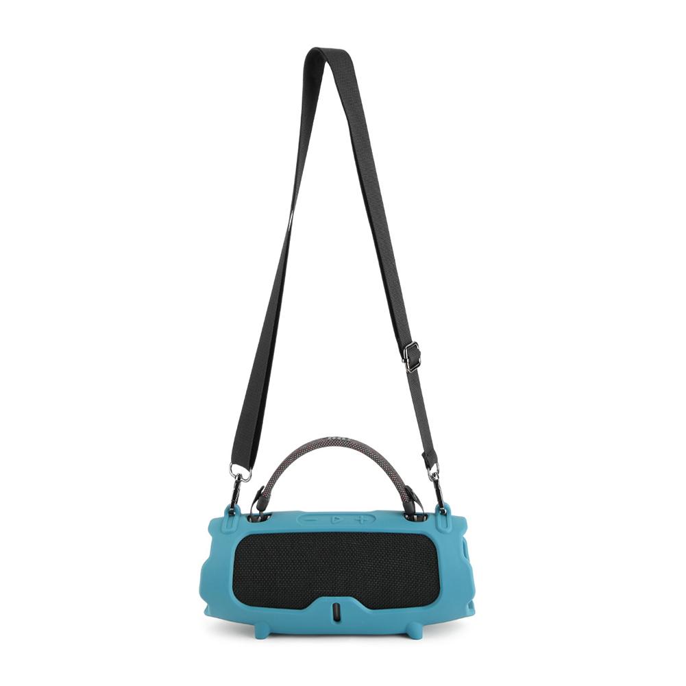 Silicone Case with Shoulder Strap Portable Travel Soft Cover Protective Sleeve Cover for JBL Charge 6 Portable Speaker