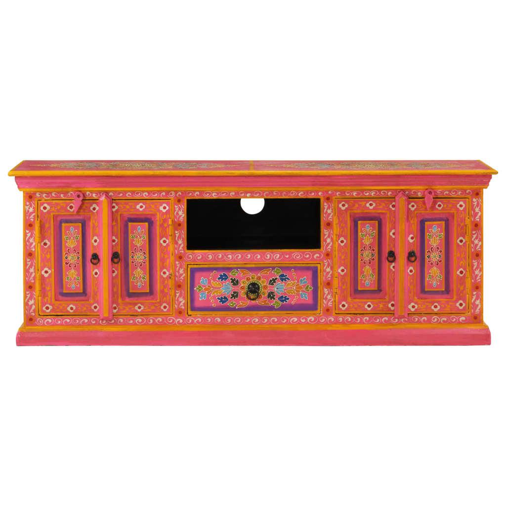 Vidaxl Szafka Pod Tv, Różowa, 110X30X40 Cm, Lite Drewno Mango