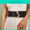 Unique Geometric Buckle Waist Belt For Women With Leather Material For Spring And Fall