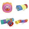 Colorful Rainbow Cat Tunnel Interactive Collapsible Pet Toy For Endless Fun