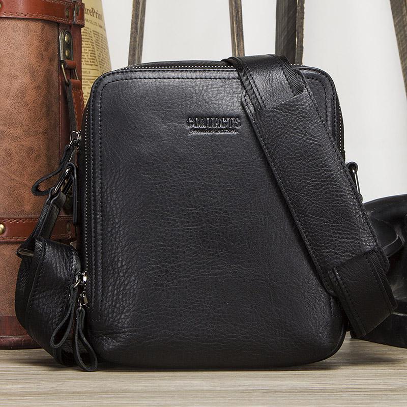 

CONTACT S мужская сумка кросс-боди из натуральной кожи чёрный