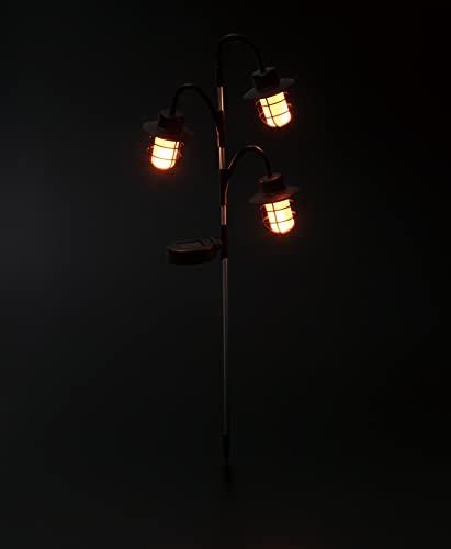 Takeda Corporation Garden Solar Light, Black, 24 x 8.5 x 70cm, Garden Accent Lamp Tree, GA-LP258