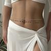 Bohemian Colorful Crystal Imitation Pearl Waist Chain For Women Men Summer Beach Round Sequins Belly Chain Seaside Body Jewelry