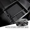 For Ford Ranger (Only Fit E-brake Version) 2024 2025 Armrest Storage Box Car Tray Organizers Accessories Tidying Black