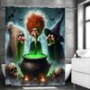 Halloween Magie Hexe Totenkopf Medizin Tank Trank Duschvorhang, Badezimmer Dekorativer Duschvorhang, Wasserdichter Duschvorhang w