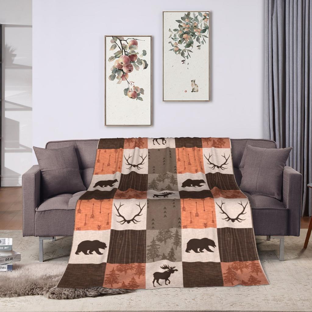 Christmas Gingerbread Pattern Pastel Pink Red Blankets Coral Fleece Plush Autumn Soft Throw Blankets for Sofa Outdoor Rug Piece