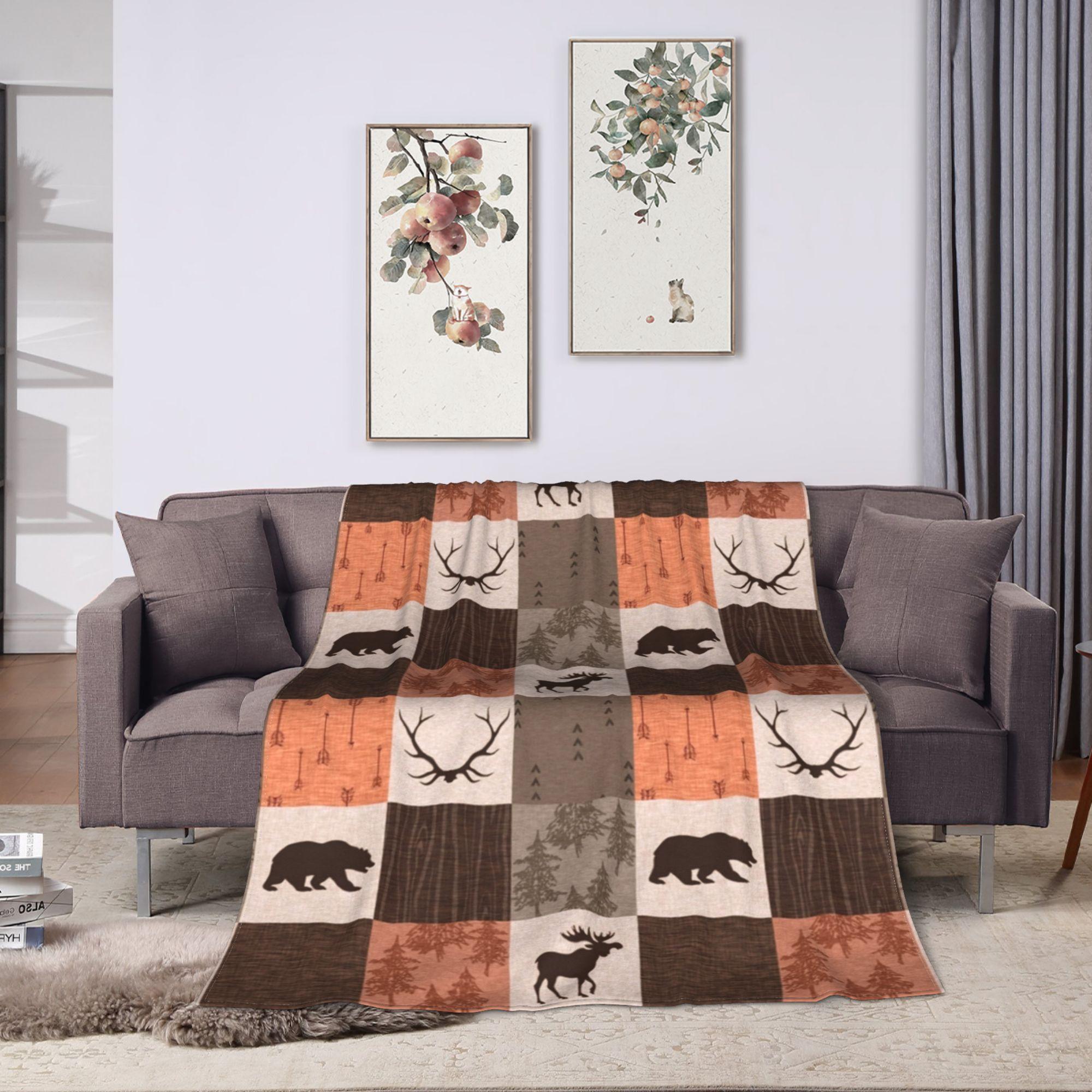 

Рождественский имбирный узор Пастельно-розовый Красный Пледы Коралловый флис Плюшевые Осенние Мягкие Накидки для дивана Уличный коврик Штука 30x40in