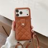 Crossbody Lanyard Wallet Card Slot Holder Leather Phone Case for IPhone Air 17 Pro Max 16E 16 Plus 15 14 13 12 Protective Cover