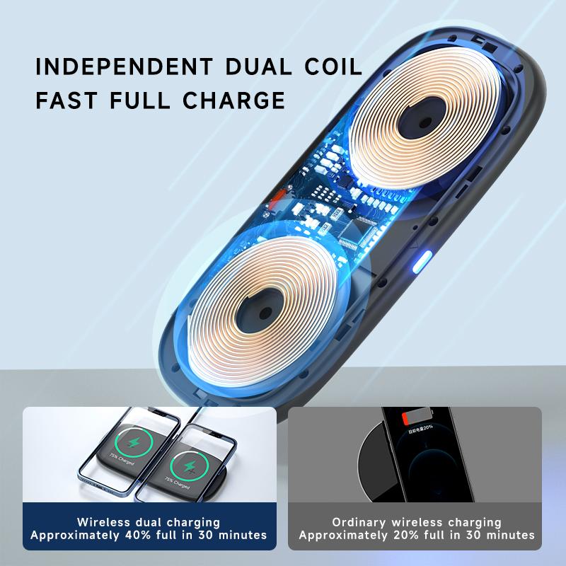 Încărcător Wireless YN-102 Pad de Încărcare Dual pentru iPhone AirPods Samsung