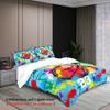 3-piece set, colorful basketball pattern printed duvet set, queen, king, double bed, party  funny and creative bedding set