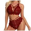 Ladies Strap Lace Crochet Cutout Teddy  Lingerie  Embroidery  Underwear