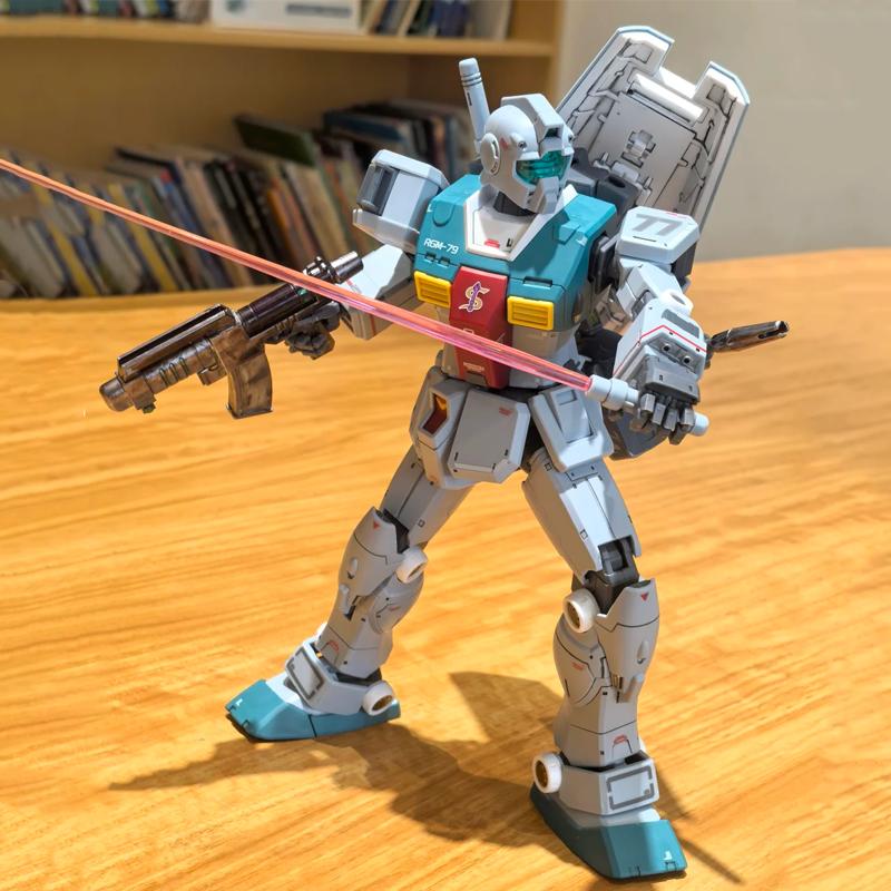 1/72 FangDaJing RGM-79 GM Sleggar HG Hochskalierter Montagebausatz Actionfiguren Schreibtischdekoration Junge Puzzle Spielzeug Geschenk