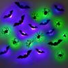 3D LED Bat Halloween Decorations for Home Spider Night Light Sticker for Garden Backyard Party Festive Party Supplies