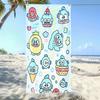 Sanrio Hangyodon Themed Beach Towel Kawaii Dessert Print Lightweight Towel for Summer Beach Pool Bath Travel