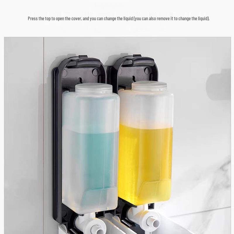 Wall-Mounted Manual Soap Dispenser for Shampoo and Shower Gel In Hotel Guest Bathrooms