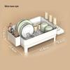 Stainless Steel Double Layer Dish Drying Rack with Pull-out Tray