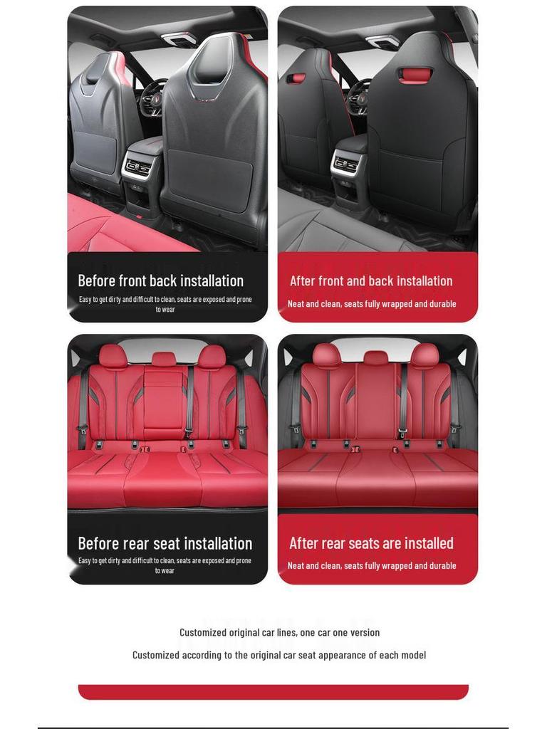 Hongqi H6 All-Season Breathable Leather Seat Cover - Full Coverage Cushion for New Car