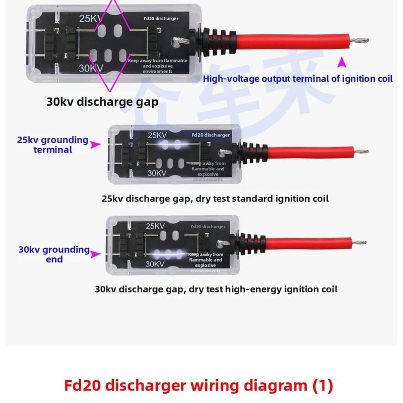 Ignition Coil Tester Discharge Device 25KV/30KV Dual Voltage Discharge Gap Car Diagnostic Tool Spark Tester For Ignition Coils