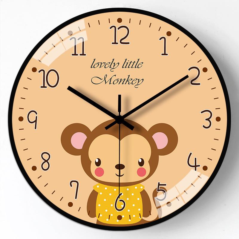 8-inch 20cm wall clock living room modern simple early education learning clock home bedroom cartoon clock