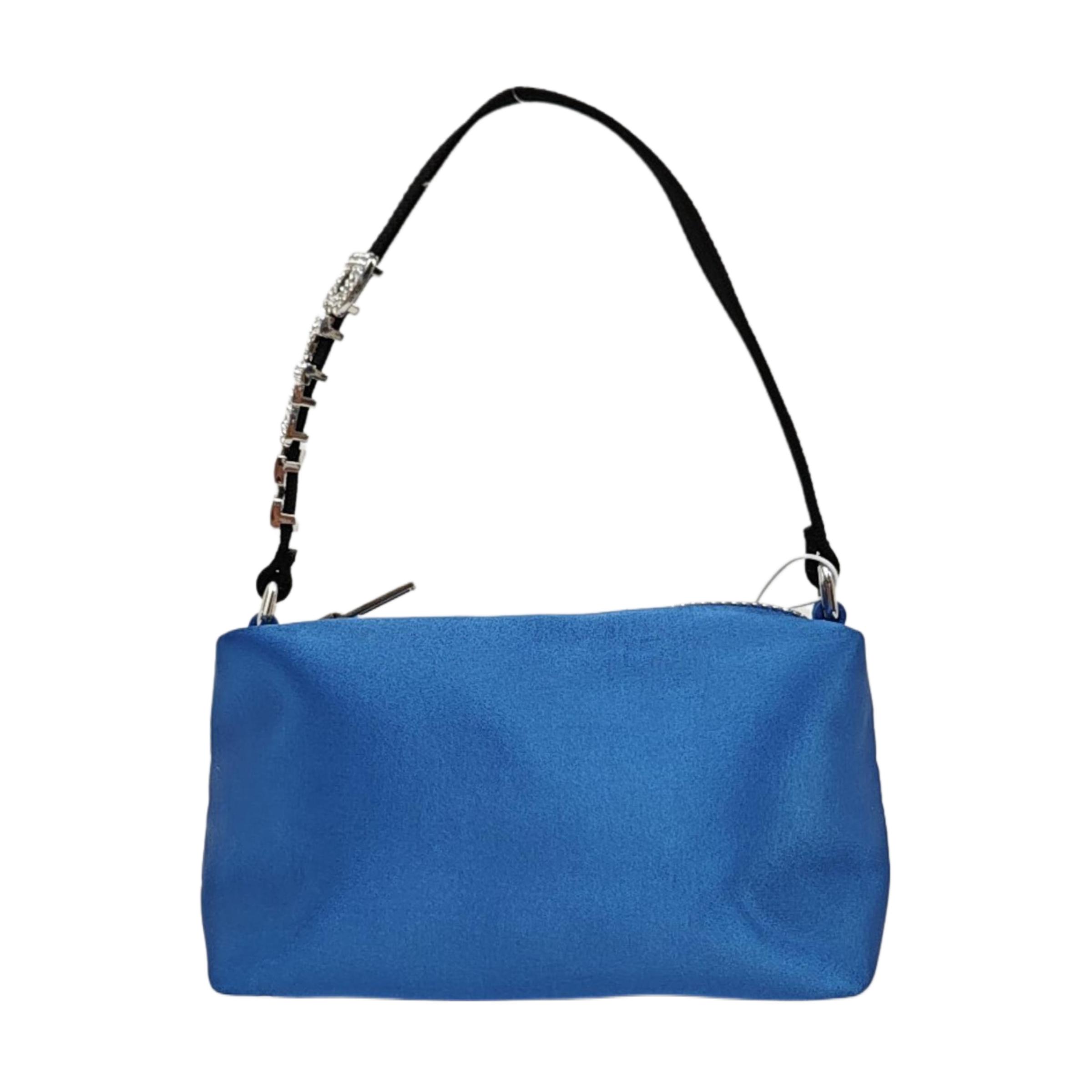 [Pre-Owned] Crystal Letter Logo Silk Underarm Bag Tote - Very Good #1EED8XY ONE SIZE
