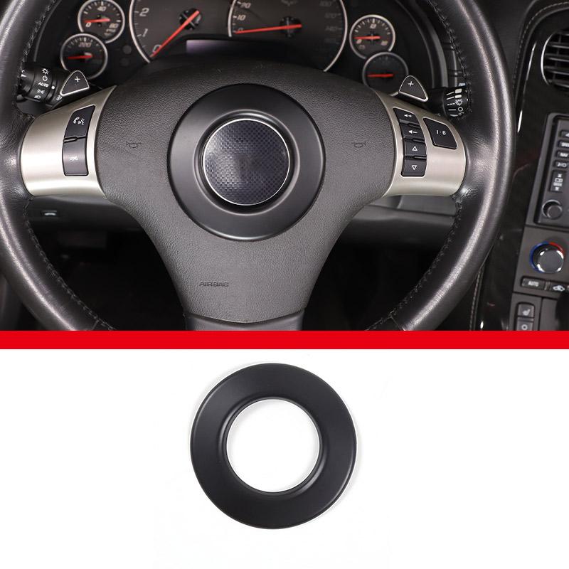 

ABS Carbon Fiber For Chevrolet Corvette C6 2005-2013 Steering Wheel Button Frame Trim Stickers Car Accessories Style A Matte
