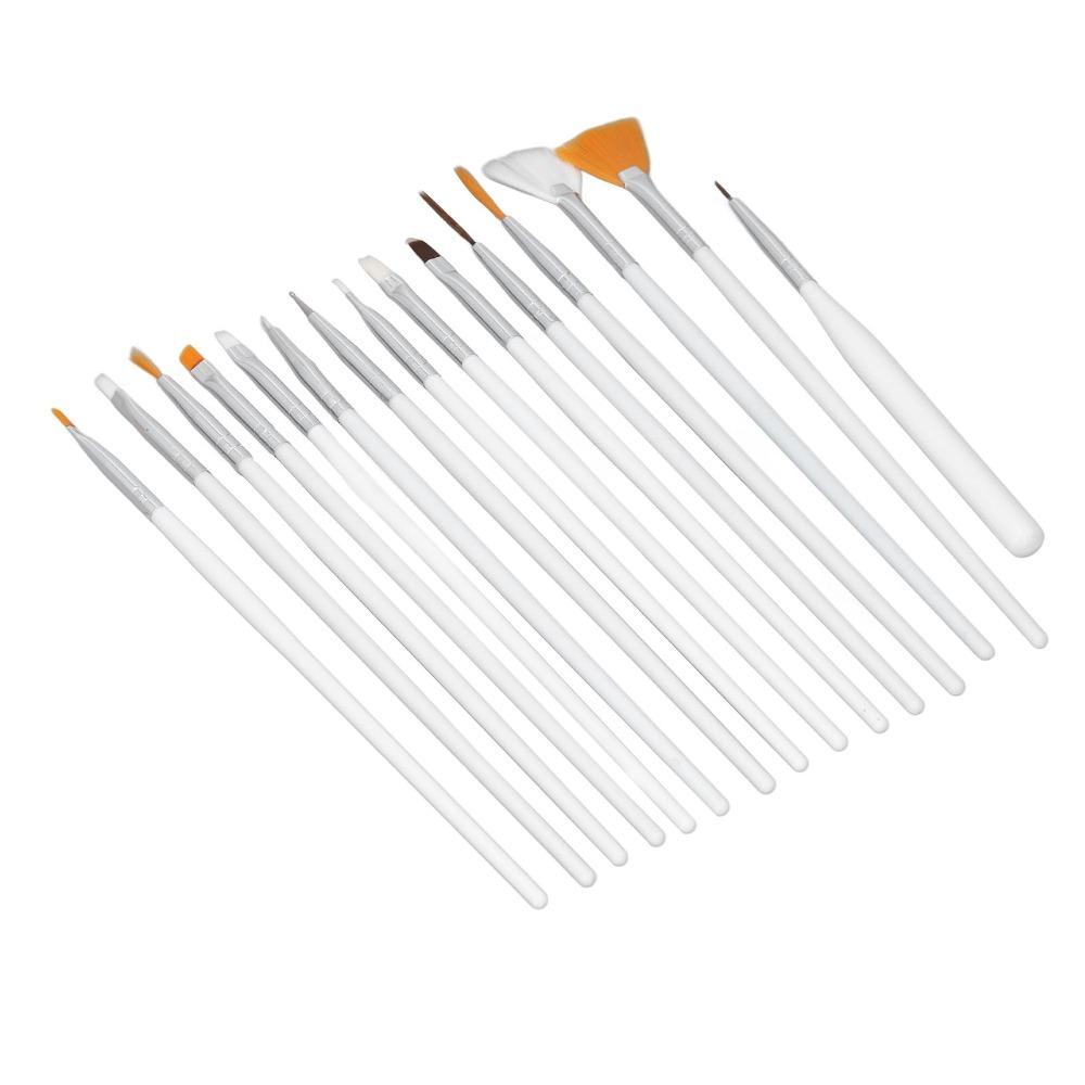 2 Set Synthetic Brush Nail Art Brushes Light Handle Fine Detail Pens  Beginner Nail Learner