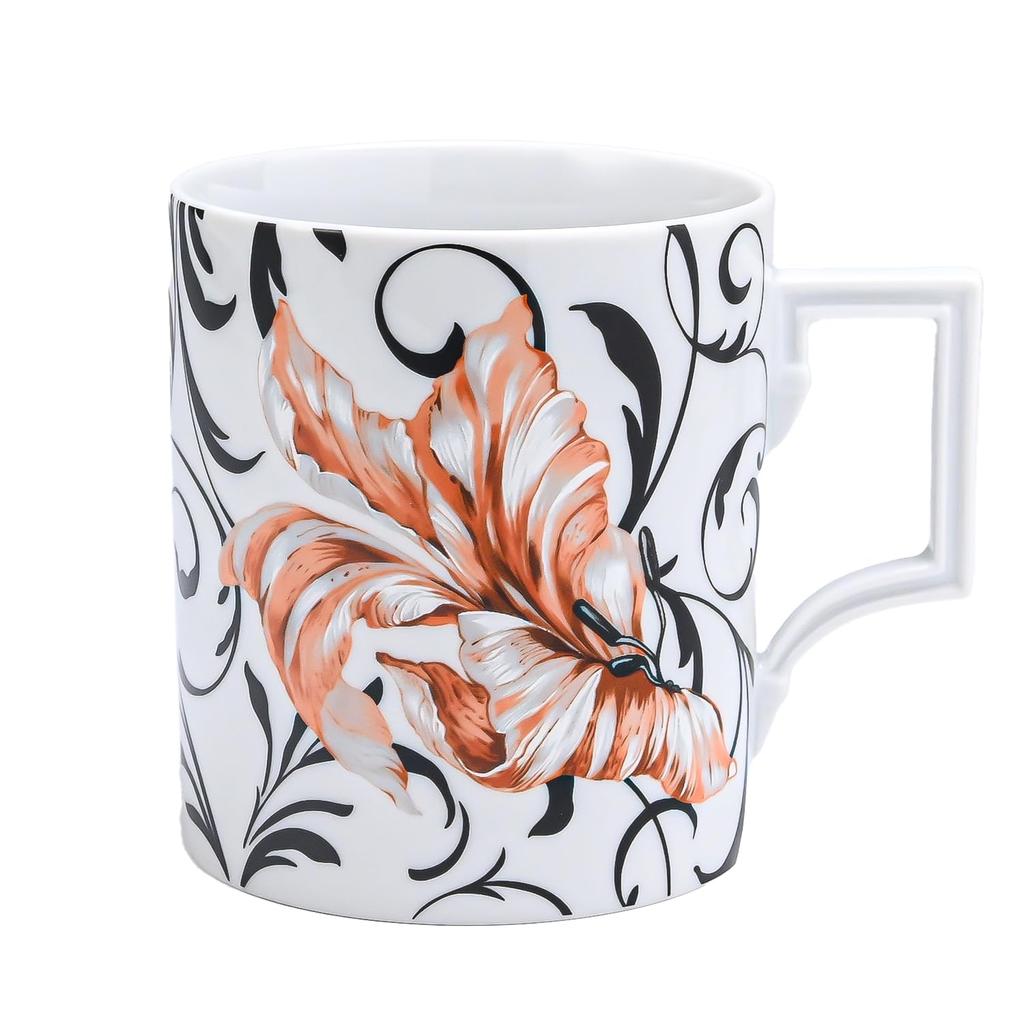MEISSEN Mug Collection Flower Ornament Mug, 310ml, 79a421-55810-1, Porcelain [Parallel Import]