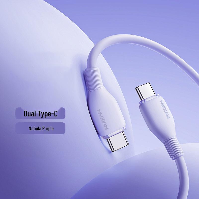 120W Dual-Head Type-C PD Fast Charging Cable for Apple 15 & Huawei.