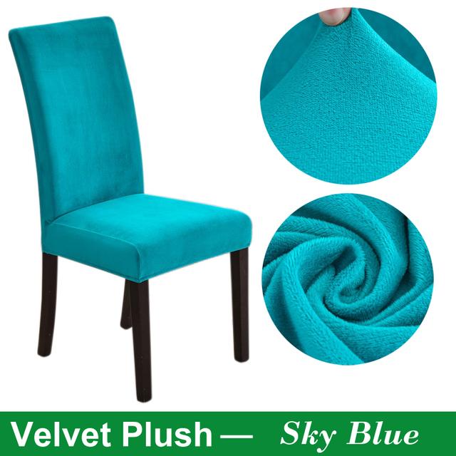 

Бархатный чехол на стул для столовой, толстый эластичный чехол на обеденный стул, эластичный чехол на стул, чехол для стула, кухонный чехол на стул 1 Piece