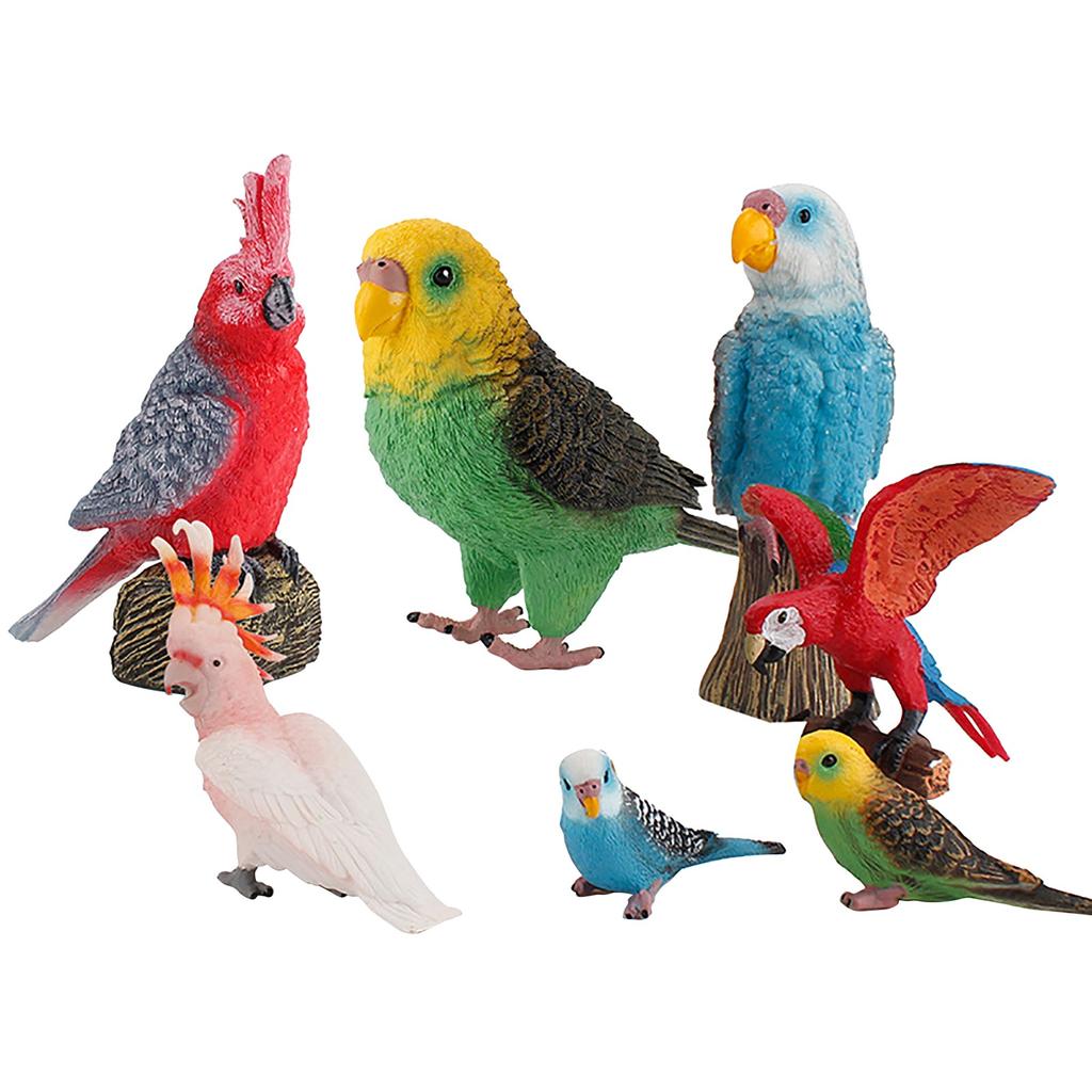 Bird Static Macaws Parrot Model Figurines For Collection Educational&Decoration