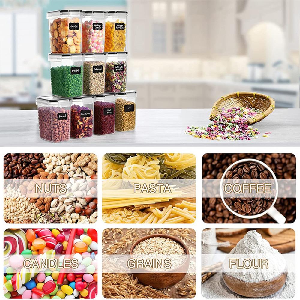 

16Pcs/Set Kitchen Sealed Jar Grain Storage Box Refrigerated Odor-Free Transparent PP Fresh-Keeping Box (BPA Free,FDA Certified) Type A